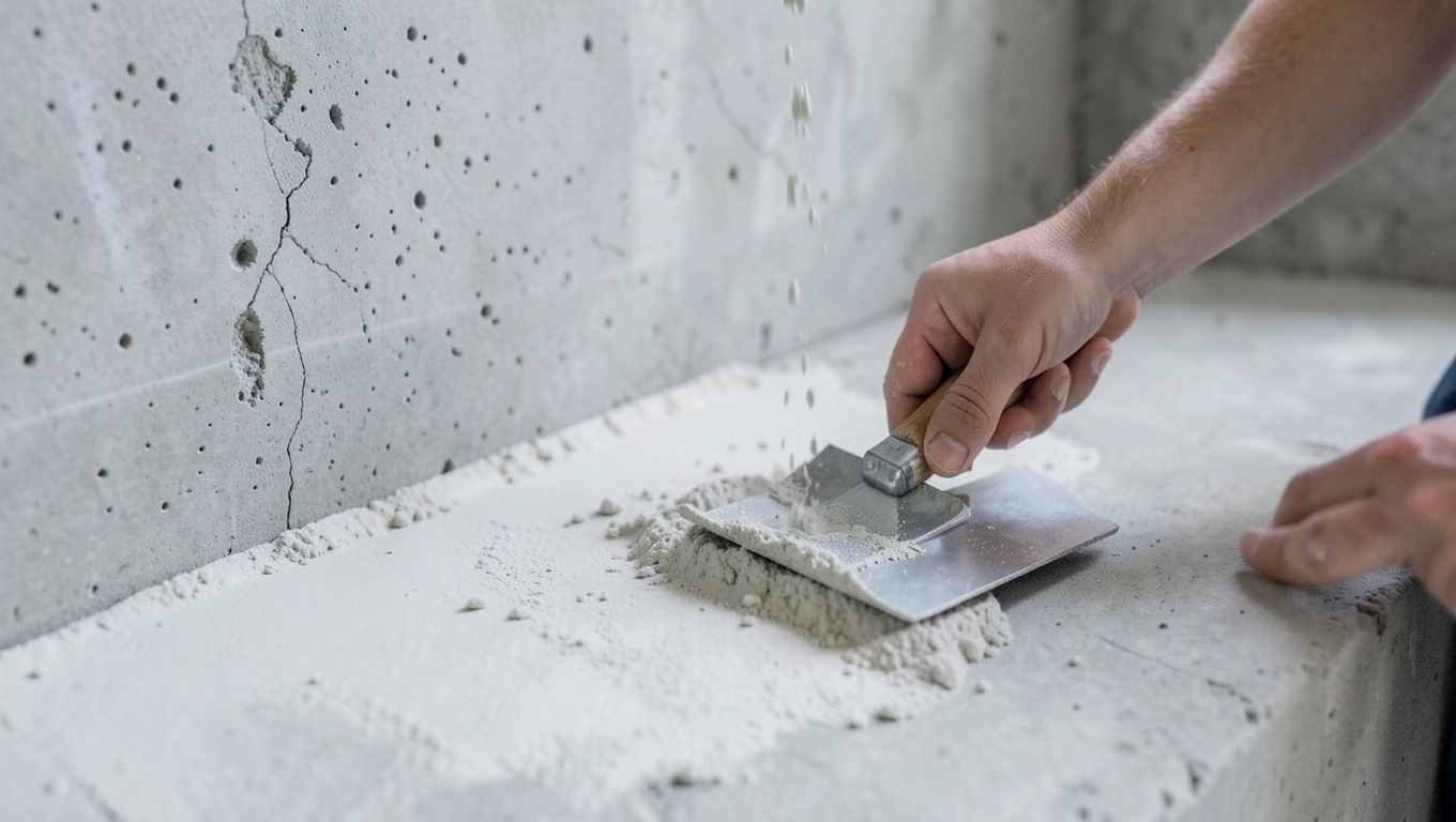 Nakładanie betonu architektonicznego łazienka DIY